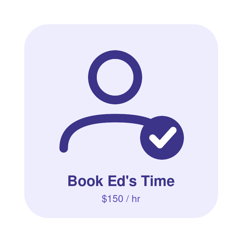One-on-one consulting session with Ed — ecommerce strategy, digital marketing, and paid advertising