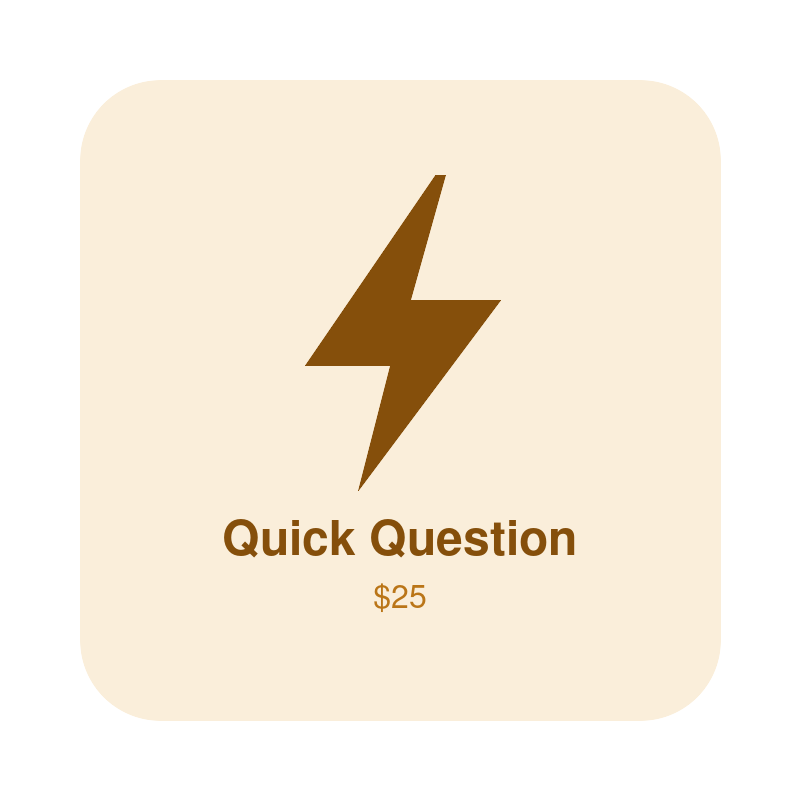 Quick Question — get a fast expert answer on ecommerce, digital marketing, or paid ads for $25